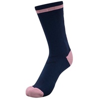 hummel Unisex Elite Indoor Sock Low Pa Sock, BLACK IRIS/ORCHID, 31