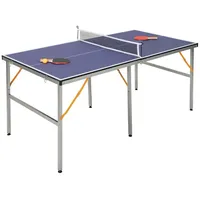 Costway Mini Tischtennisplatte klappbar Blau