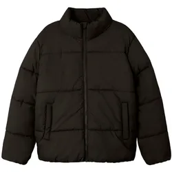 Steppjacke NAME IT "NKFMILAN PUFFER JACKET", Mädchen, Gr. 134, schwarz, Web, Steppware, Obermaterial: 100% Polyester, unifarben, casual, Langarm, Jacken