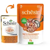 Schesir Jelly Adult Thunfisch und Huhn mit Garnelen 12 x 85 g