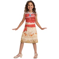 Disney Offizielles Standard Prinzessin Vaiana Kostüm Mädchen, Maui Kostüm Kinder, Moana Kostüm Kleid, Karneval Faschingskostüm für Mädchen Geburstag S