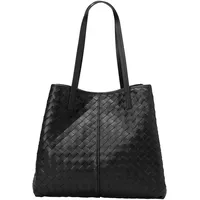 Marc O'Polo Shopper aus geflochtenem Rindsleder, Black, 1