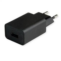 Value USB Charger mit Euro-Stecker 1 Port 12W schwarz