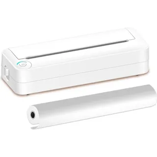A4 Papierdrucker Drahtloser Bluetooth-Thermodrucker für mobile Büros, unterstuetzt mobile Fotodrucker, 210 mm Fotodrucker Thermotransferdrucker m...