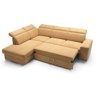 JVmoebel Ecksofa L-form Ecksofa AVANT Eckcouch mit Schlaffunktion Couch Ecksofa, Mit Bettfunktion beige