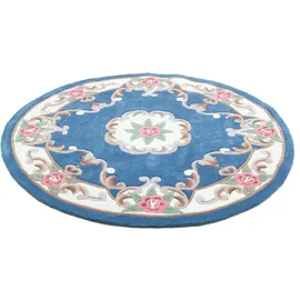 THEKO Ming Handtuftteppich 150 x 150 cm Blau