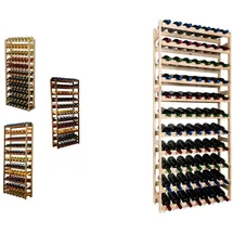 MODO24 Weinregal * Flaschenregal Weinschrank Holz für 77 Flaschen RW-1-77 /3 FARBEN - mehrfarbig