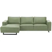 SOHO Ecksofa aus recyceltem Leder Sanja , grün , Maße (cm): B: 285 H: 85 T: 155.0