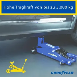 Goodyear Rangierwagenheber 3 Tonnen Stahl Blau/Schwarz