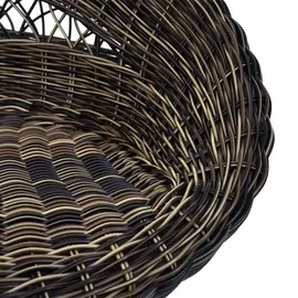Mendler 2er-Set Barhocker HWC-G26, Tresenhocker Barstuhl Drehhocker, In-/Outdoor Poly-Rattan chrom