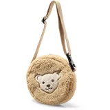Steiff 600159 - Teddy Fleece Umhängetasche mit Quietsche, beige, 17cm