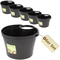 GarPet Fallrohr Blumentopf 22 x 22 x 15 cm Anthrazit