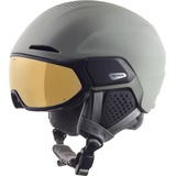 Alpina Alto Q-Lite Skihelm Moon-Grey matt (Gold Mirror), 55-59 cm