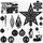 Brubaker 128 Stück Premium Christbaumschmuck - XXL Weihnachtskugel Set