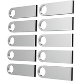 USB Stick 1GB 10 Stück, ABLAZE Mini Speicherstick Wasserdicht 1GB USB Sticks Metall 10er Pack für Laptop, Computer, TV, Auto...