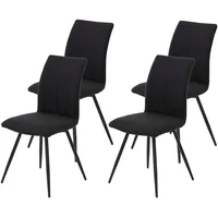 Hela Drehstuhl HELA "Vierfußstuhl RIO", schwarz (schwarz, schwarz), B:45cm