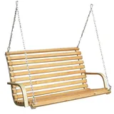 AMANKA Hollywoodschaukel Braun 3-Sitzer