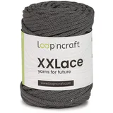 Loopncraft Makramee Garn Schiefergrau, 4mm - 65m - 250g, Kettengarn, XXLace Garn, Recycling Garn