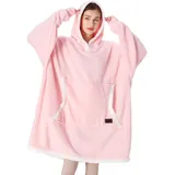 Catalonia Classy Decke mit Ärmel Oversize Hoodie Kuscheldecke-Kuscheldecke Zum Anziehen mit Ärmeln und Kapuze, Übergröße Deckenpullover Damen Frauen Warm Ärmeldecke Geschenke für Erwachsene Teenager - XXL