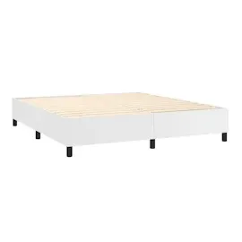 vidaXL Bettgestell Weiß 180x200 cm Kunstleder