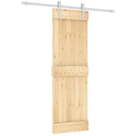 vidaXL Schiebetür rechts 70 x 210 cm Braun/Weiß