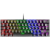 MARSGAMING MK60 Schwarz, Mechanische Gaming Tastatur FRGB, Antighosting, Switch Mechanischer Braun, Portugiesisch Sprache