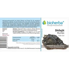 Bioherba Shilajit Mumijo Tropfen Tinktur 50 ml