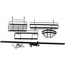 KING HOFF Küchenreling 16-teilig Schwarz Kinghoff Kh-1498