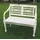 Buri Teak-Gartenbank 100 x 50 x 90 cm Weiß