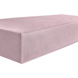 Kneer Q22 Vario-Stretch Topper Spannbetttuch 05 Rosé 180x200x4/12