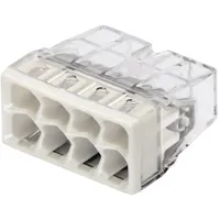 WAGO 2273-208-1 2273 Dosenklemme flexibel: - starr: 0.5-2.5mm2 Polzahl: 8 Transparent, Lichtgrau