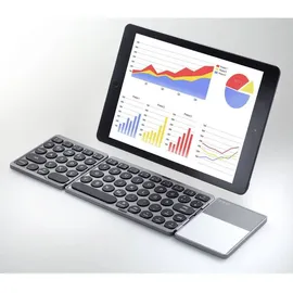 Renkforce RF-FWK-250 Bluetooth® Tastatur Deutsch, QWERTZ Grau, Schwarz