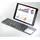 Renkforce RF-FWK-250 Bluetooth® Tastatur Deutsch, QWERTZ Grau, Schwarz