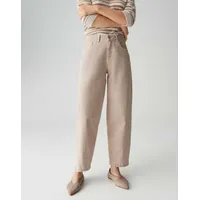 Opus Damen Barrel | LOLAH Edgy Barrel Jeans aus BCI Cotton Mix Mid Rise Salted Caramel, 42 L28 - 42W / 28L