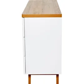 Jahnke Sideboard Libre 120 x 77,4 x 39 cm Braun / Weiß