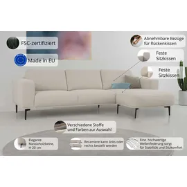 OTTO home Eckcouch Strukturstoff 2-Sitzer Grün