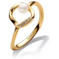 Pandora 163831C01 Damenring mit Kleiner Perle Goldfarben, 50/15,9