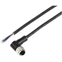 TRU Components TC-12833160 Sensor-/Aktor-Anschlussleitung M12 Kupplung, gewinkelt 5 m