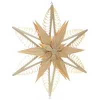 Fensterschmuck Spanstern mit großen und kleinen Kieferstern 33x33x4cm NEU Holz