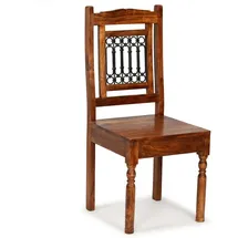 vidaXL Esszimmerstuhl Massivholz klassisch braun 6er Set