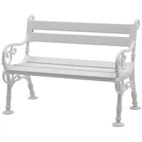 Proregal Gartenbank Weiß Kunststoff 115x85x60 cm, Gartenmöbel, Gartenbänke