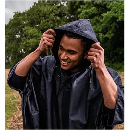 Stier Regenponcho Unisex Schwarz Einheitsgröße