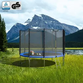 Kinetic Sports Trampolin Outdoor Salto 183 cm inkl. Sicherheitsnetz und Leiter Blau
