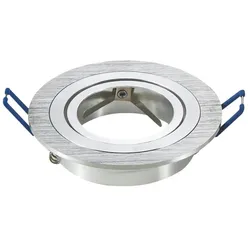 Rahmen Schwenkbar Silber gebürstet - Rund, Flach, Aluminiumguss, Klicksystem ( 241239 )