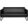 HJH Office Loungesofa ARUBA BLACK Kunstleder 3-Sitzer schwarz