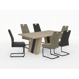 HELA Tische Tindari 180 x 76 x 100 cm creme/schwarz
