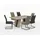 HELA Tische Tindari 180 x 76 x 100 cm creme/schwarz