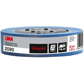 3M Pro Malerabdeckband 2090 - 1 Rolle 30 mm x 50m, 0,120 mm