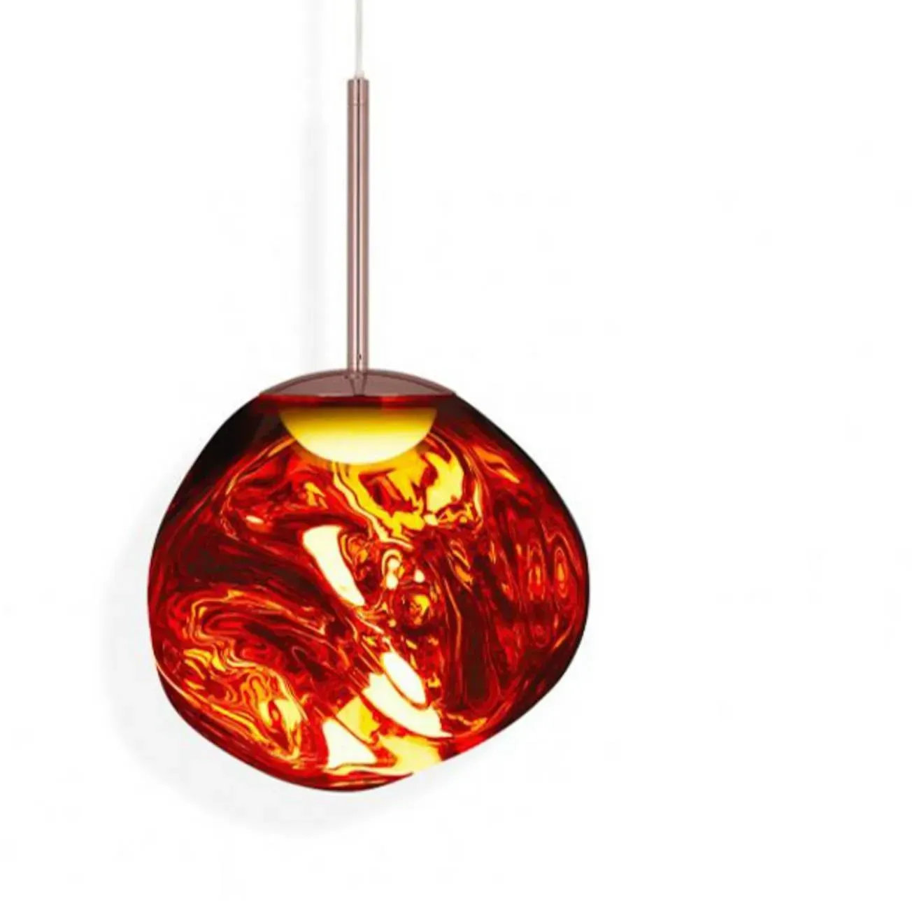 Tom Dixon Design Hängelampe Melt Mini, dimmbar, kupfer, für Wohn- / Esszimmer, Kunststoff, Design, Pendelleuchte - 28 cm - 28 cm - 27 cm
