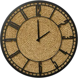 KSD Moderne Wanduhr 50cm Groß Rund Metall Schwarz XXL Küchenwanduhr Wohnzimmeruhr Metallwanduhr Wanddeko Wohnzimmerdeko Wand Dekouhr batteriebetrieben